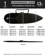 SHORTBOARD ICON LITE 6'3" : BLACK SILVER - Image 3